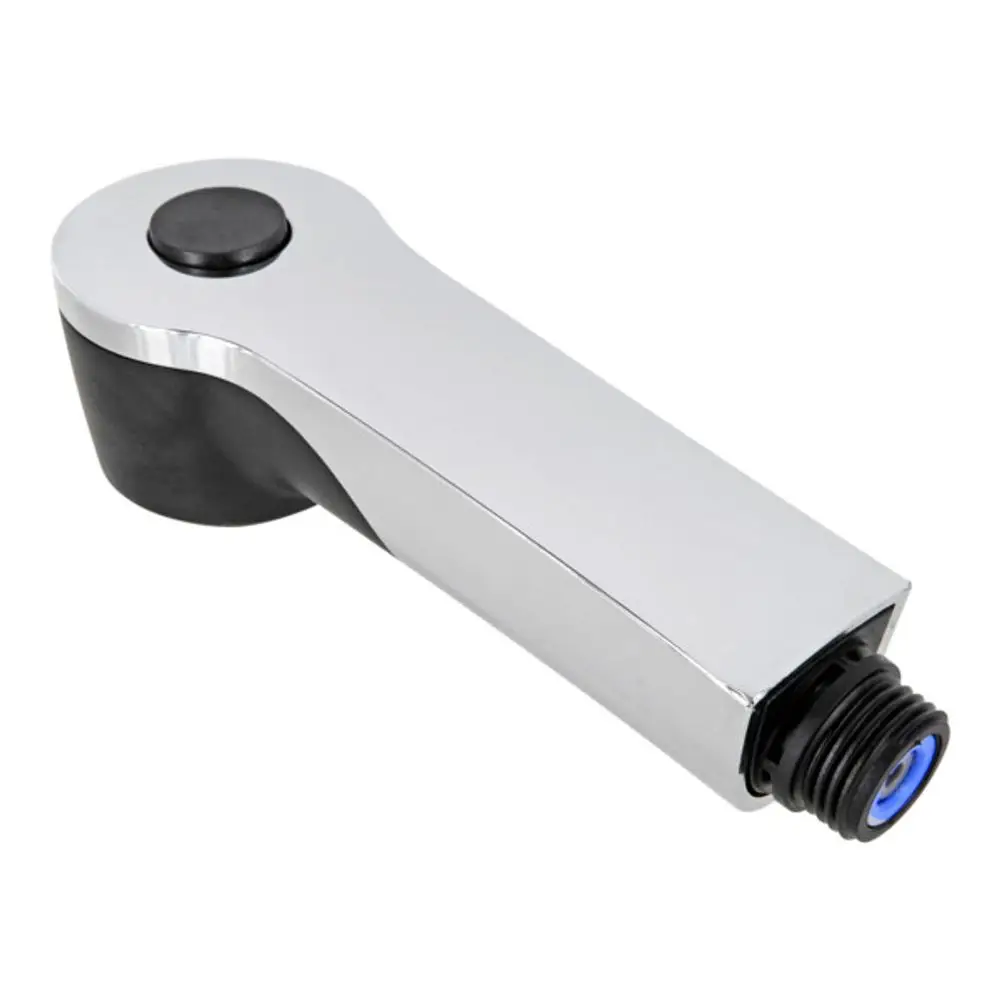 Handbrause aus Chrom mit ergonomischem Griff und einem runden Knopf zum Anpassen des Wasserstrahls, gefertigt von Ideal Standard.